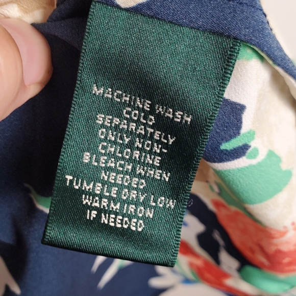 Lauren Ralph Lauren Multicolor Floral Blouse. SMALL - Picture 4 of 9